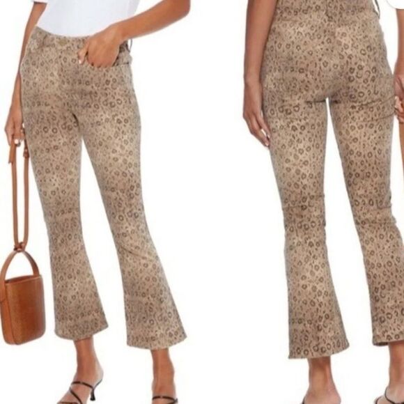 FRAME Le Crop Mini Boot Jeans – Leopard Print, Snake Print Denim, Sz 28 - Picture 8 of 8